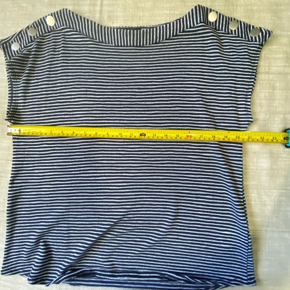 Jones New York Cotton Blend Boatneck Sleeveless Nautical Coastal Knit Top-Sz-L - Picture 14 of 16